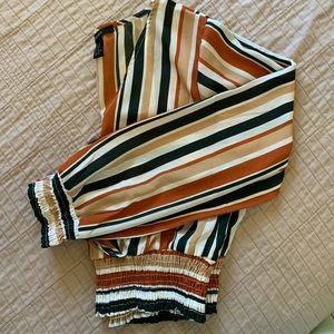 Long sleeve cropped blouse (New/Never Worn)